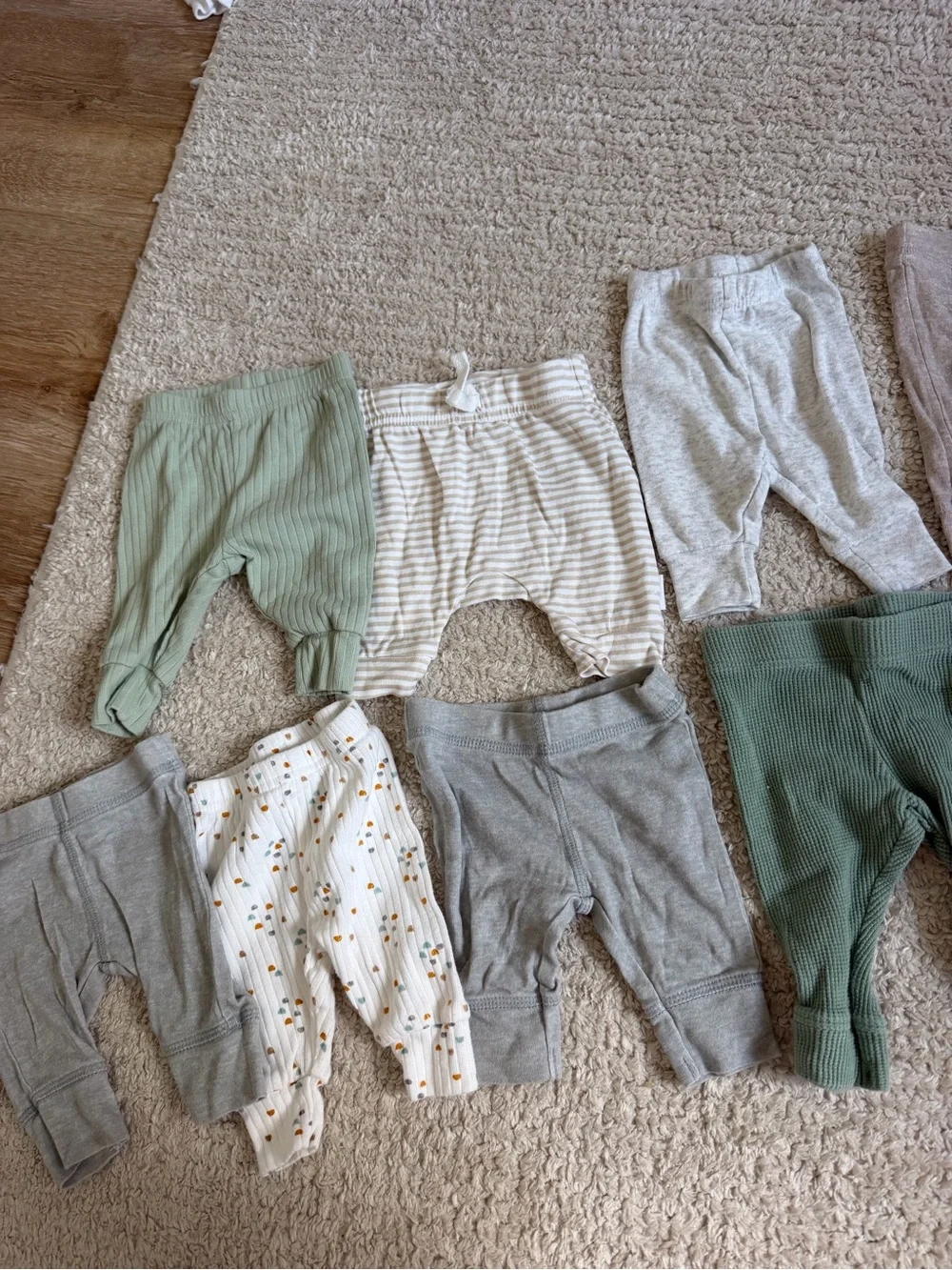 Neutral & Sage Baby Boy Clothing Bundle -Newborm